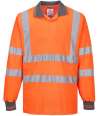 PW059 S277 Portwest Hi-Vis Long Sleeve Polo Shirt Orange colour image